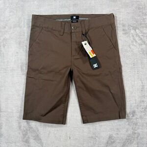 DC Shoes Shorts Womens 26 Brown Cotton Chino Worker Straight  Skater Streetwear